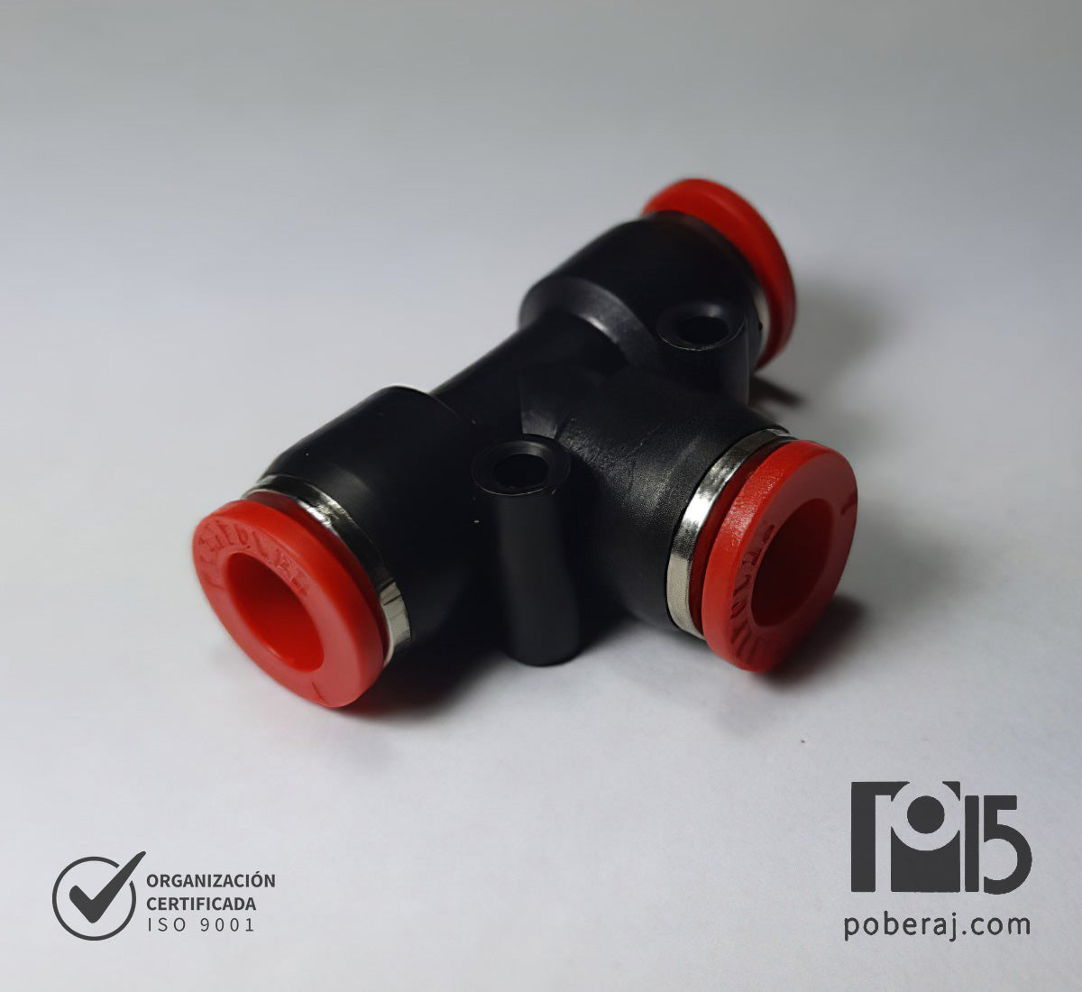 D0727 Conexion Racord Hidraulica Industrial para Manguera Rápidas p/tubo métrico "tee" tubo x tubo x tubo