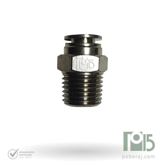 Conexion Racord Hidraulica Industrial para Manguera Rápidas p/tubo métrico "conector" T x Rosca Fija BSPT Codigo D0728