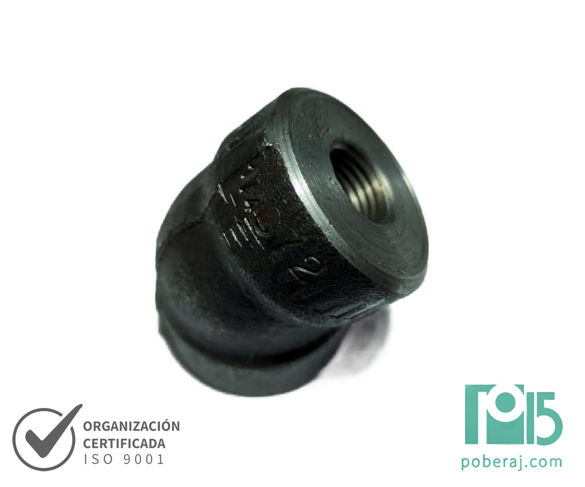 CODO 45 Hembra Fija x Hembra Fija ROSCA BSPT Y NPT CODIGO D0770