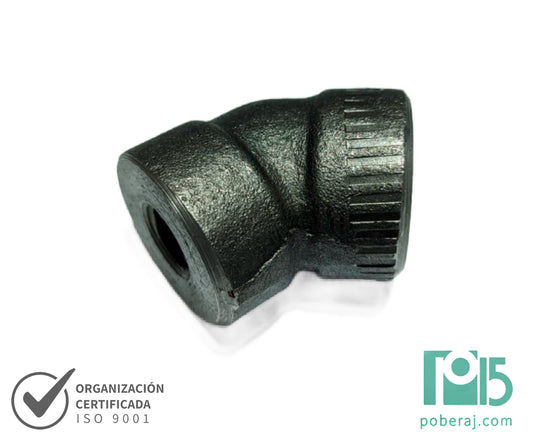 CODO 45 Hembra Fija x Hembra Fija ROSCA BSPT Y NPT CODIGO D0770