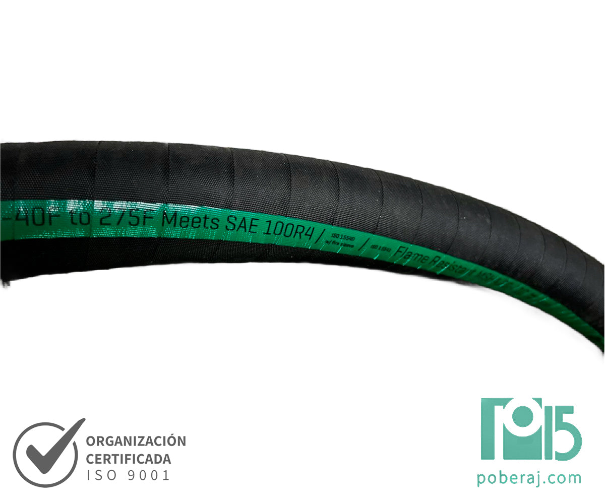 Manguera Hidraulica SAE 100 R4 con refuerzo de acero y textil M004