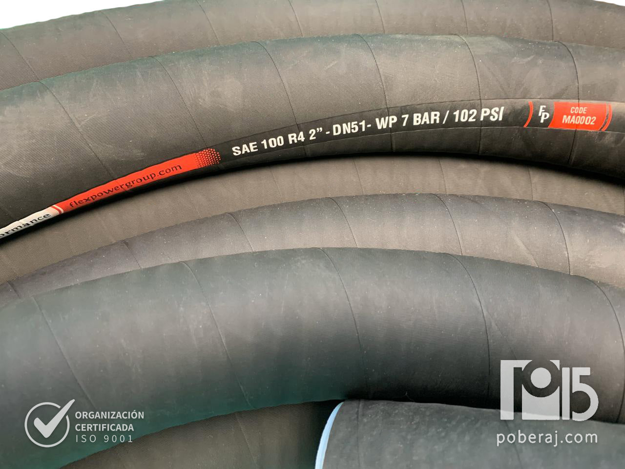 Manguera Hidraulica SAE 100 R4 con refuerzo de acero y textil M004F