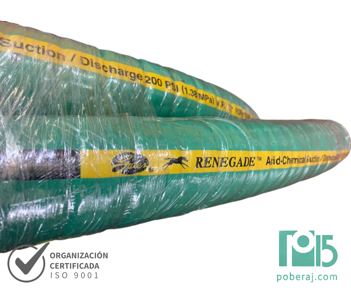 Manguera Industrial ex Renegade para sustancias químicas y ácidos Chem Master Plus UHMWPE 125-200 SD Codigo M051