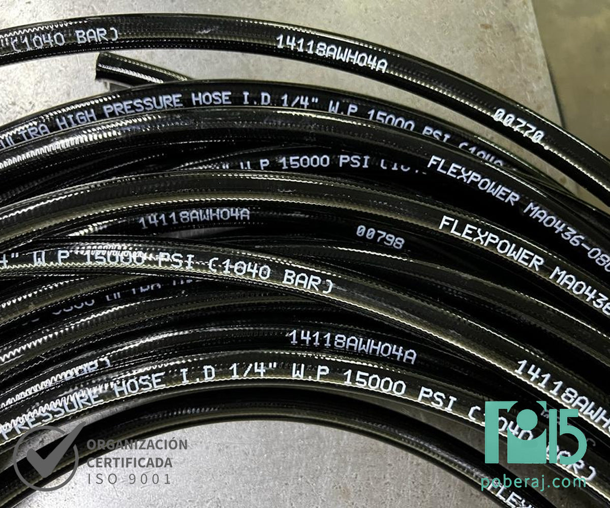 Manguera Hidráulica Termoplástica para muy alta presión 1000 Bar Codigo M058F