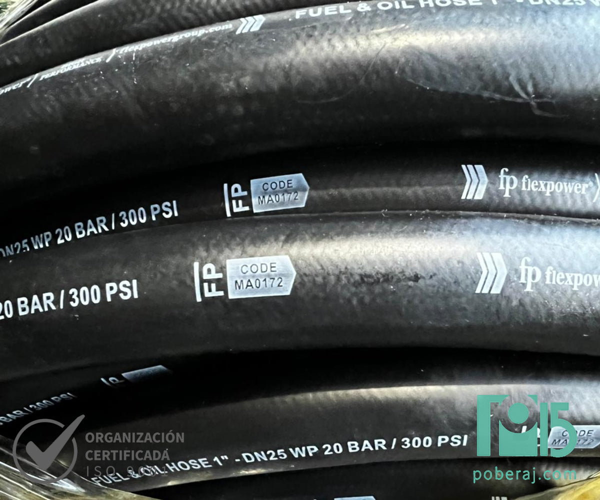 Manguera FLEXPOWER para HIDROCARBUROS PT:20 BAR Codigo M118F