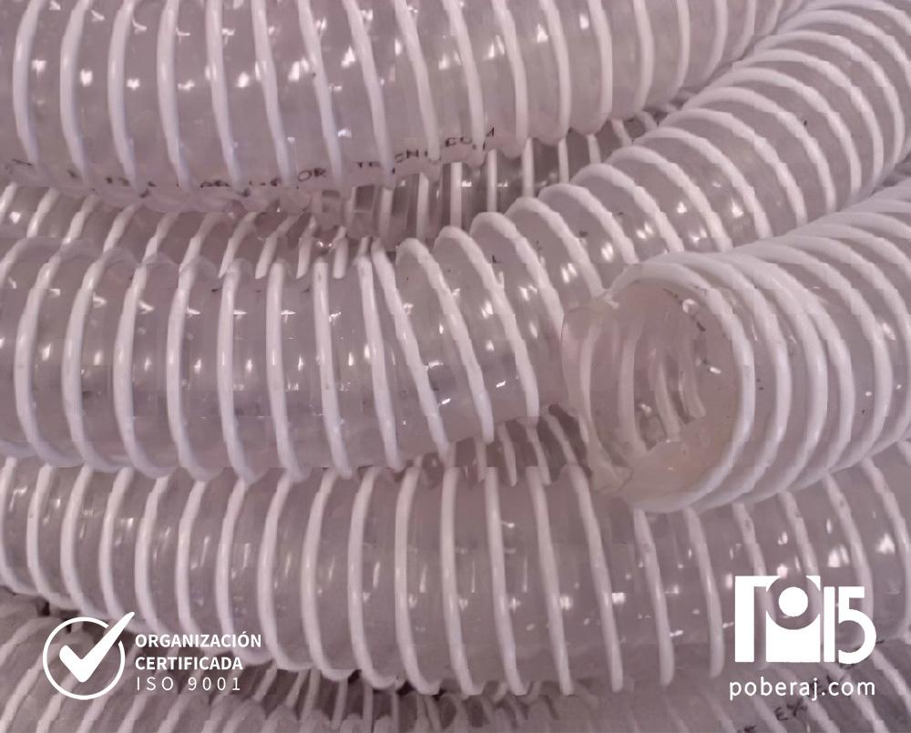Manguera PVC con espiral blanco Codigo M143B