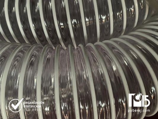 Manguera PVC con espiral blanco Codigo M143B