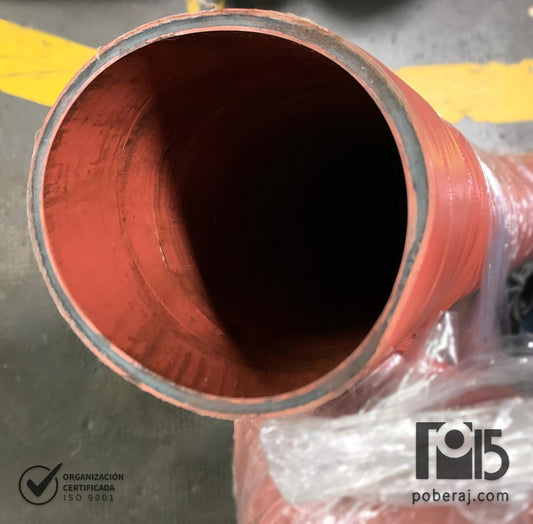 Manguera para aspiración de polvos silicona naranja (Cubierta Gruesa) Recto Codigo M151R