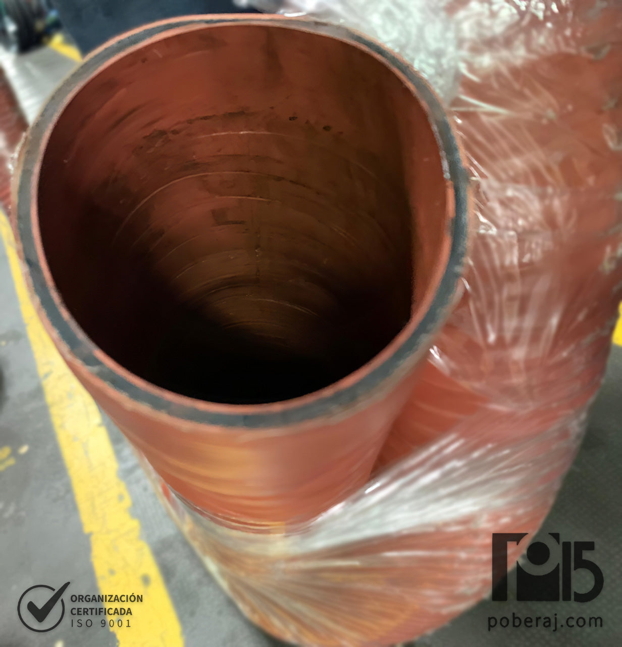 Manguera para aspiración de polvos silicona naranja (Cubierta Gruesa) Recto Codigo M151R
