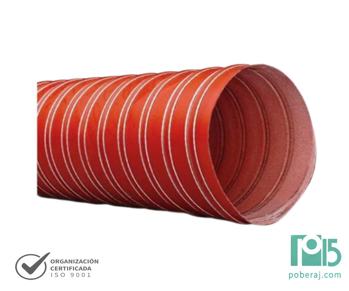 Manguera para aspiración de polvos silicona naranja (Cubierta Fina) con Espiral Codigo M151S