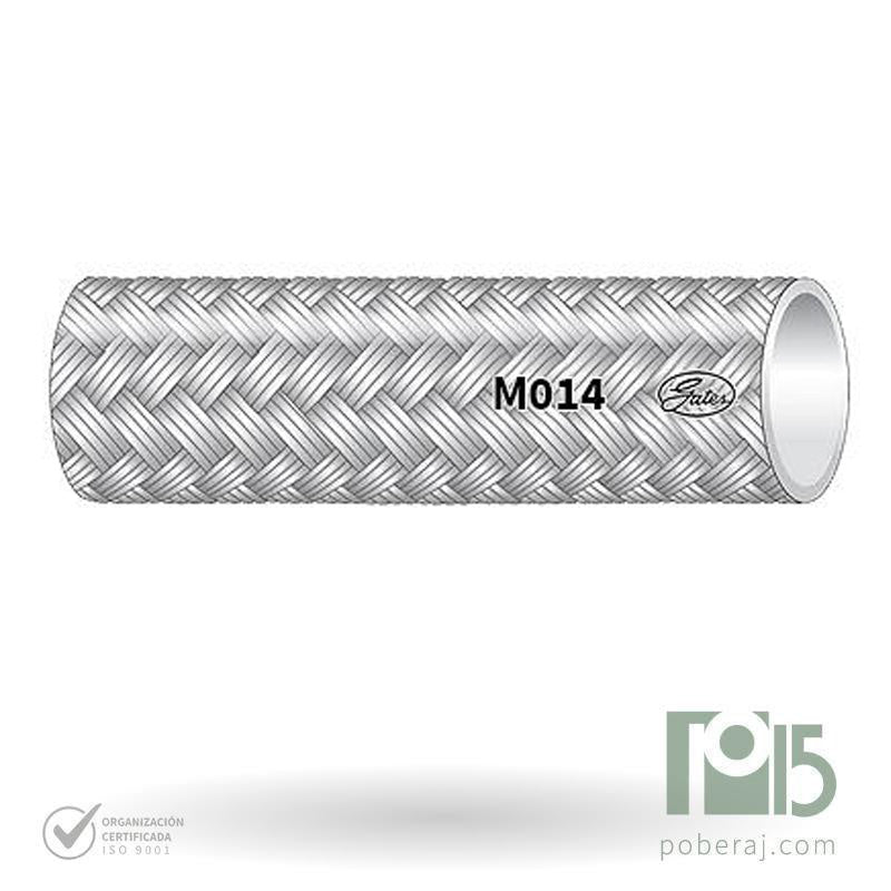 Manguera Hidraulica SAE100 R14 Flexible de PTFE Liso con Refuerzo de Acero Inoxidable Codigo M014
