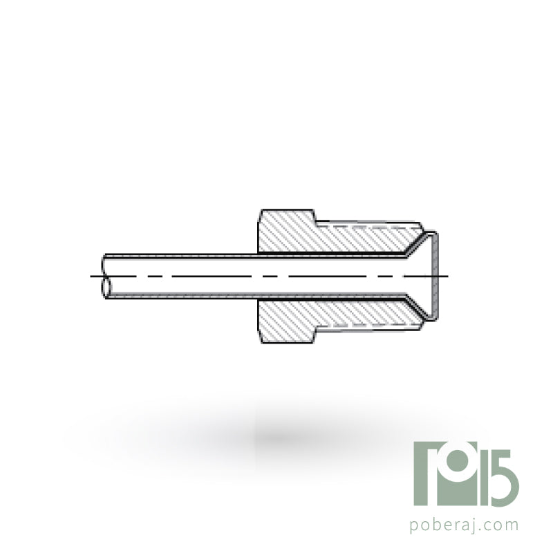 T717 Tubo Bundy Abocardado C/MG Rosca UNF As.SAE 45 Tipo "FLARE" Invertido