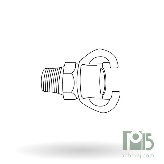Acople con rosca macho (Europeo) Codigo A784E