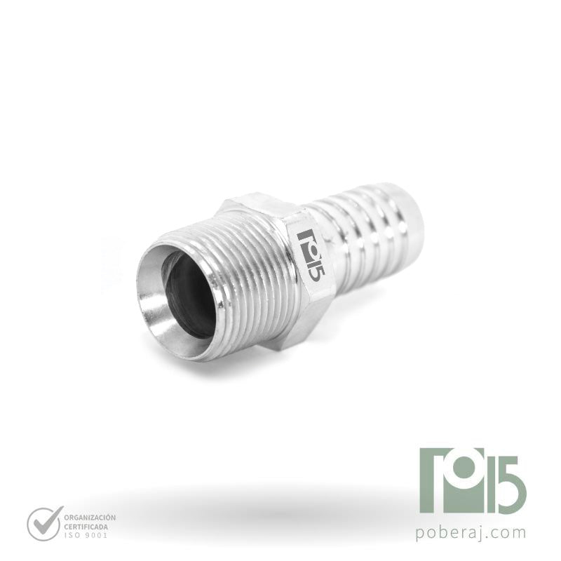 C0722 Conexion Racord Hidraulica Industrial para Manguera Macho Fijo NPT