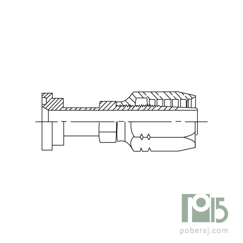 C1111 Conexion Reutilizable Hidraulica Industrial para Manguera Acople recto “Code 61” SAE 100 R1