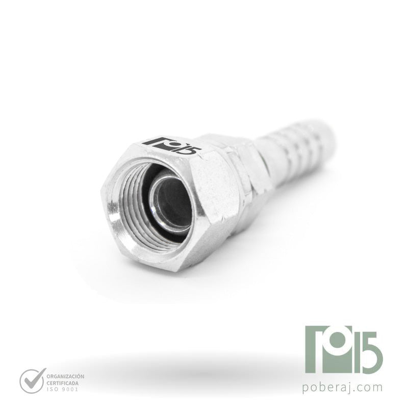 C1628 Racord para prensar R1/R2 Hembra Giratoria Rosca BSP Asiento Macho Esférico