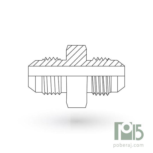 D0504 Adaptador recto rosca macho UNF asiento JIC 37ºa rosca macho UNF Asiento JIC 37º