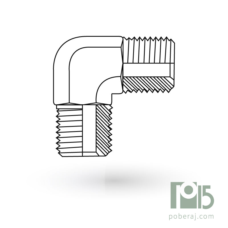 D0559 Codo 90 Macho BSPT a Macho BSPT (Bronce)