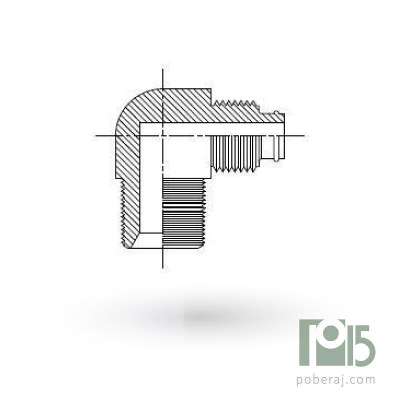 D0583 Codo 90º para Tubo de Plástico a Rosca Macho BSPT (Bronce)