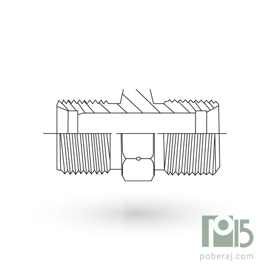 D0604 Adaptador recto rosca macho UNF tubo a rosca macho UNF tubo