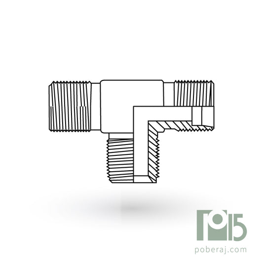 D0613 Tee rosca macho UNF tubo a rosca macho UNF tubo a rosca macho UNF tubo