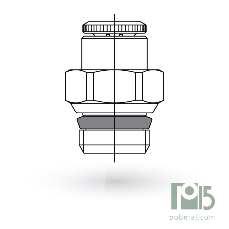 Conexion Racord Hidraulica Industrial para Manguera Rápidas p/tubo métrico "conector" T x Rosca Fija BSPT Codigo D0728