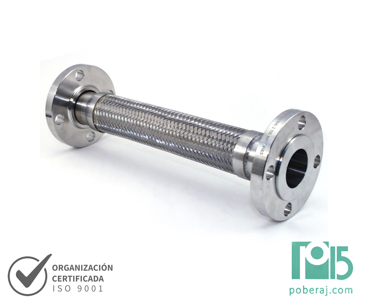 Manguera PTFE corrugada con refuerzo de Acero Inoxidable Codigo M043F