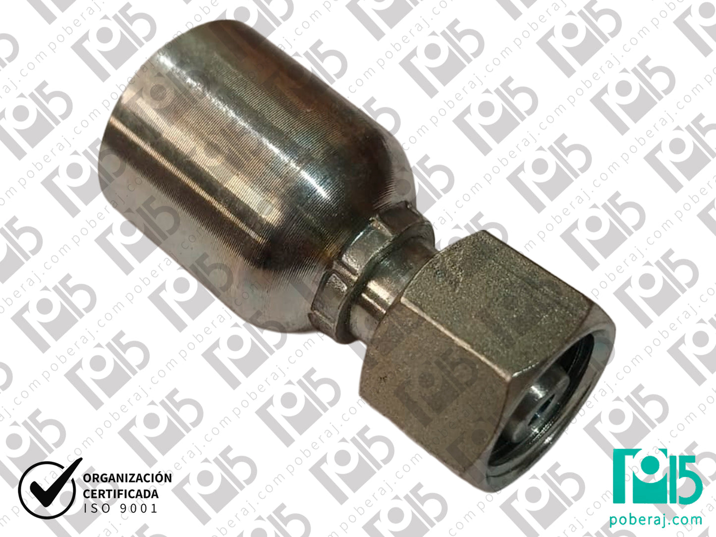 Conexión terminal Racord 1/4" x hg 16x1.5 tubo de 8mm Acero al carbono CODIGO 1DH1