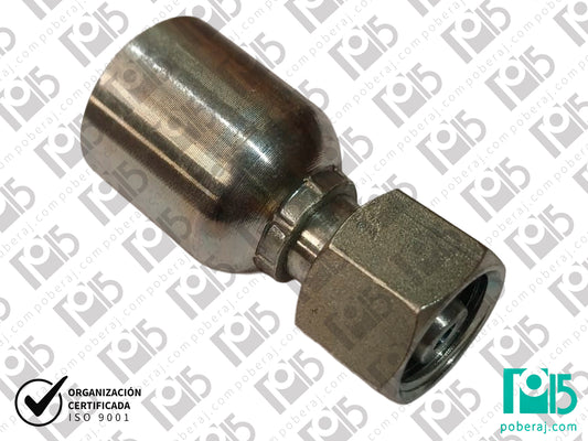 Conexión terminal Racord 1/4" x hg 16x1.5 tubo de 8mm Acero al carbono CODIGO 1DH1