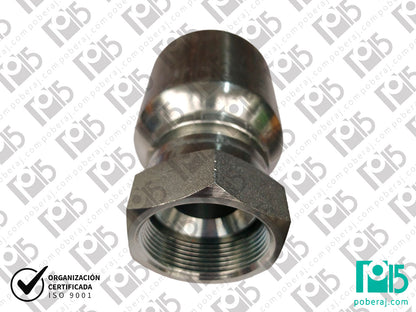 Terminal conexión pre prensado X Hembra Giratoria Rosca UNF  Aero al Carbono  CODIGO 1JC1