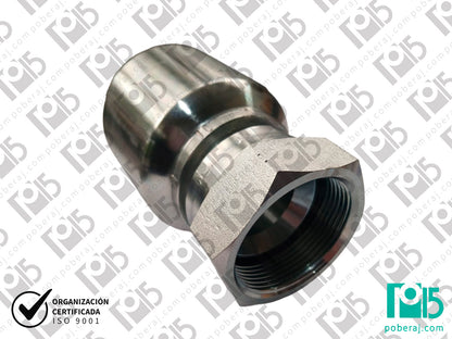 Terminal conexión pre prensado X Hembra Giratoria Rosca UNF  Aero al Carbono  CODIGO 1JC1