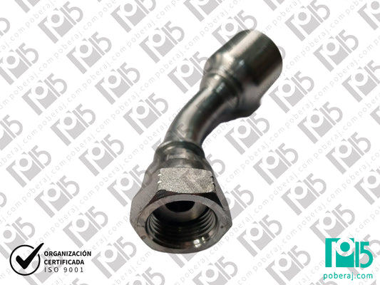 Terminal conexión Racord pre prensado C45 x HG unf as plano Acero al carbono CODIGO 1OR4