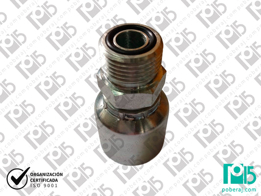 Conexion hidraulica Terminal pre-prensado MF unf asiento orfs Acero al carbono Código referente: 1PR1-08-08o