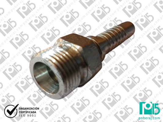 Conexion hidraulica Terminal pre-prensado Racord para prensar MF 18x1,5 para tubo de 10mm Acero al carbono CODIGO 2CH1