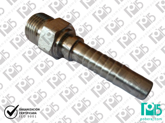 Conexion hidraulica Terminal pre-prensado Racord para prensar MF 18x1,5 para tubo de 10mm Acero al carbono CODIGO 2CH1