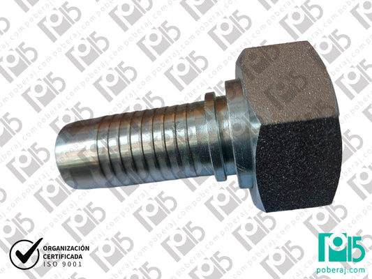 Conexion hidraulica Terminal pre-prensado Racord para prensar HG 52x2 para tubo de 38mm Acero al carbono CODIGO 2DH1