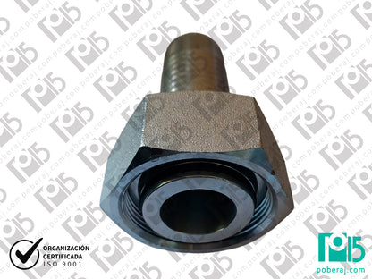 Conexion hidraulica Terminal pre-prensado Racord para prensar HG 52x2 para tubo de 38mm Acero al carbono CODIGO 2DH1