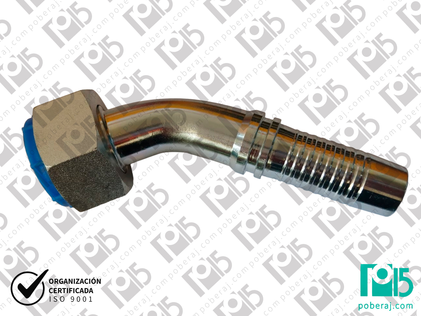 Conexion hidraulica Terminal pre-prensado Racord para prensar C45° HG 42x2 para tubo de 30mm Acero al carbono CODIGO 2DH4