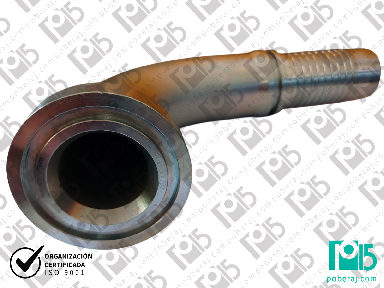 Conexion hidraulica Terminal pre-prensado Racord para prensar C90° Codo 62 Acople Acero al carbono CODIGO 2FH9