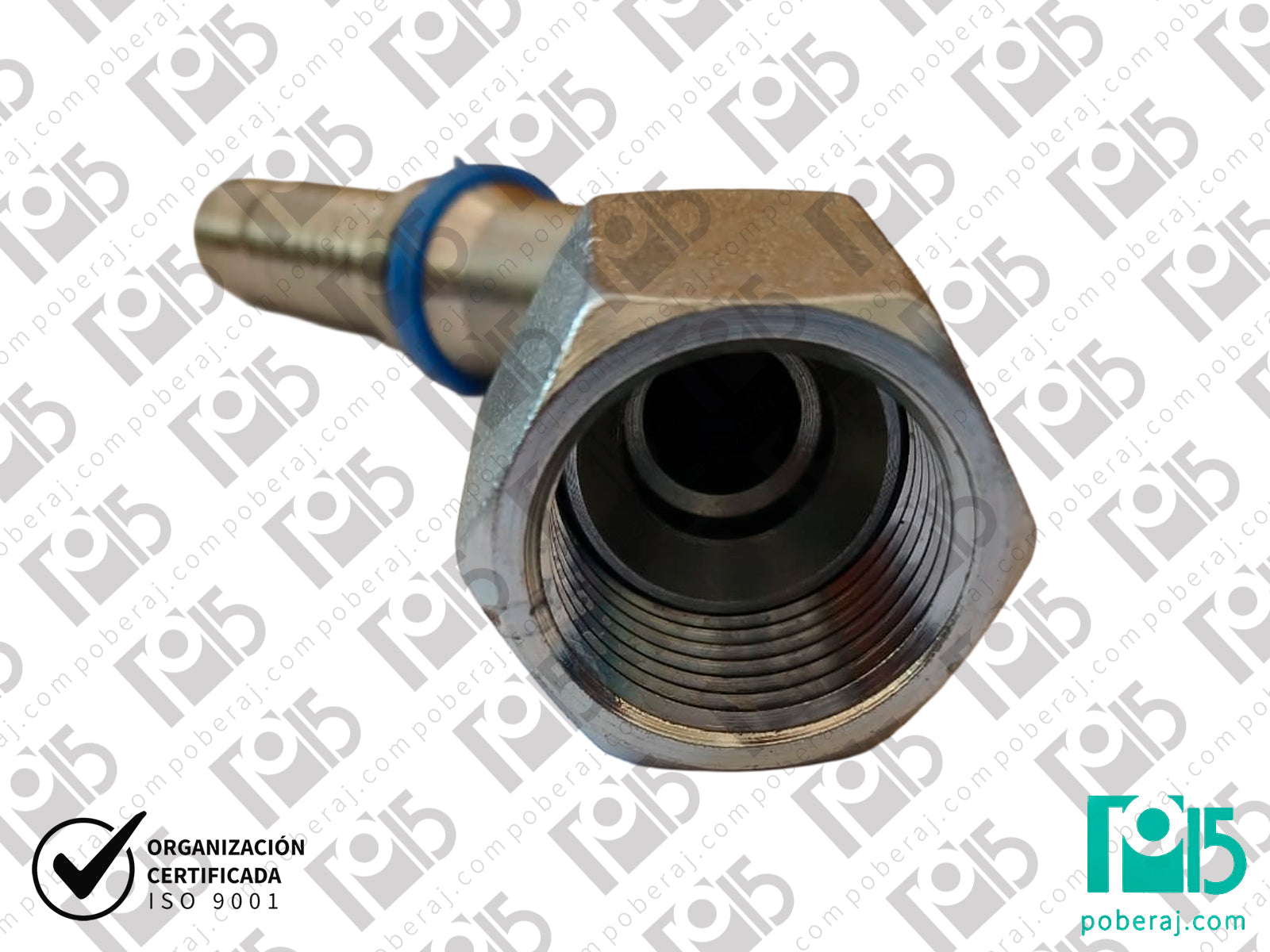 Conexion hidraulica Terminal pre-prensado Racord para prensar C45° Hg unf as jic Acero al carbono CODIGO 2JC4