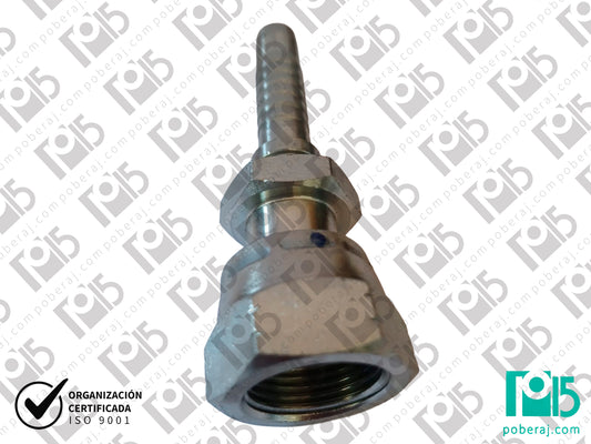 Conexion hidraulica Terminal pre-prensado Racord para prensar HG UNF Asiento plano Acero al carbono CODIGO 2OR1