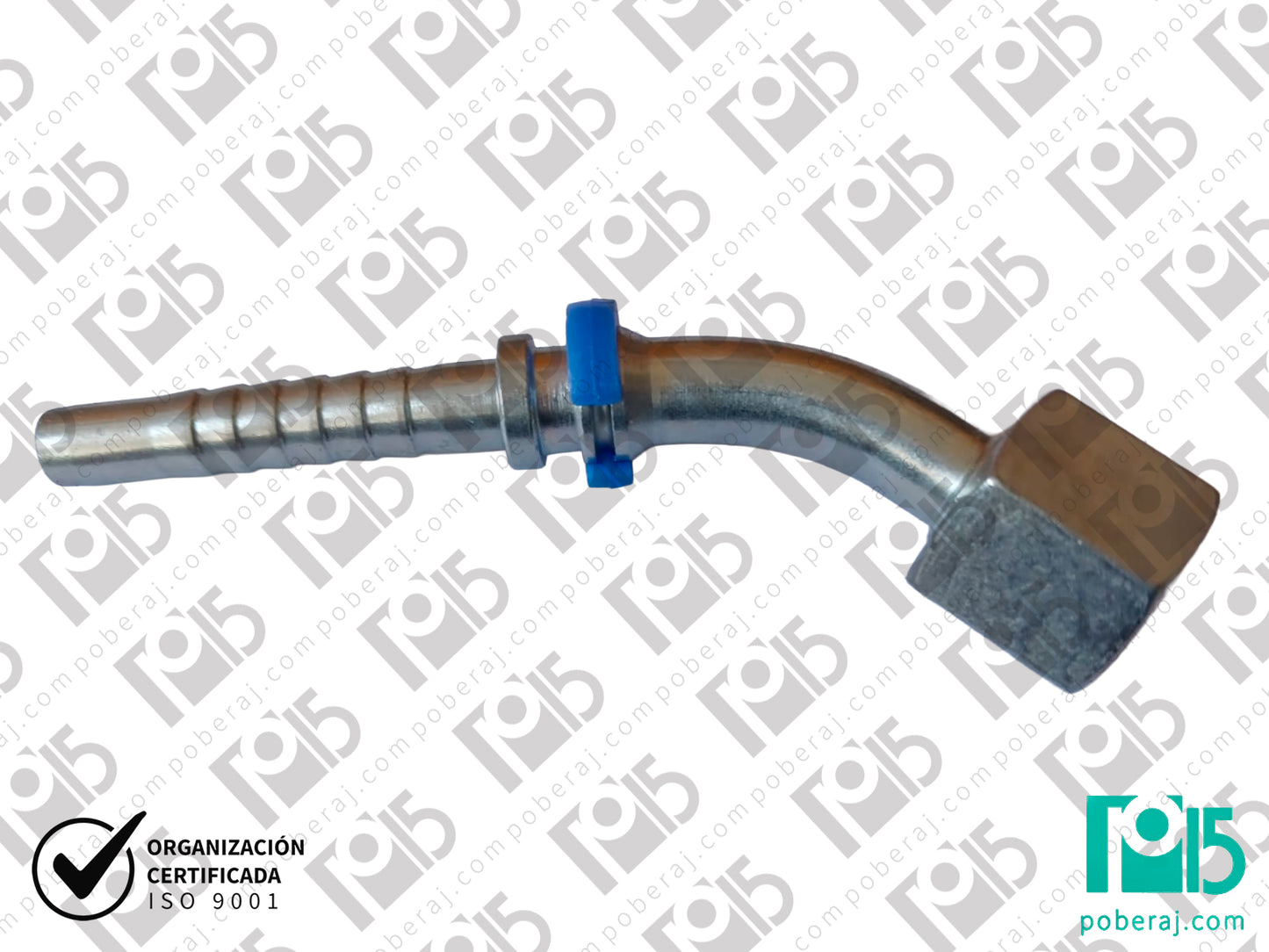 Conexion hidraulica Terminal pre-prensado Racord para prensar C45° HG 52x2 para tubo de 42mm Acero al carbono CODIGO: 2DL4