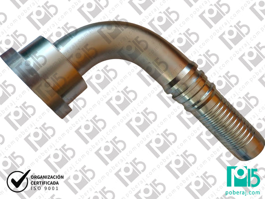 Conexion hidraulica Terminal pre-prensado Racord para prensar C90° (serie 3) Code 62 Acople Acero al carbono CODIGO 3FH9