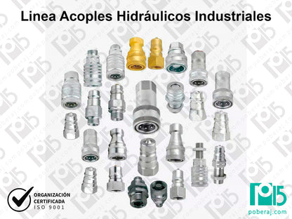 A073 Acoples Hidráulicos con retención - Cuerpo (Hembra) + Niple (Macho) - Rosca Hembra