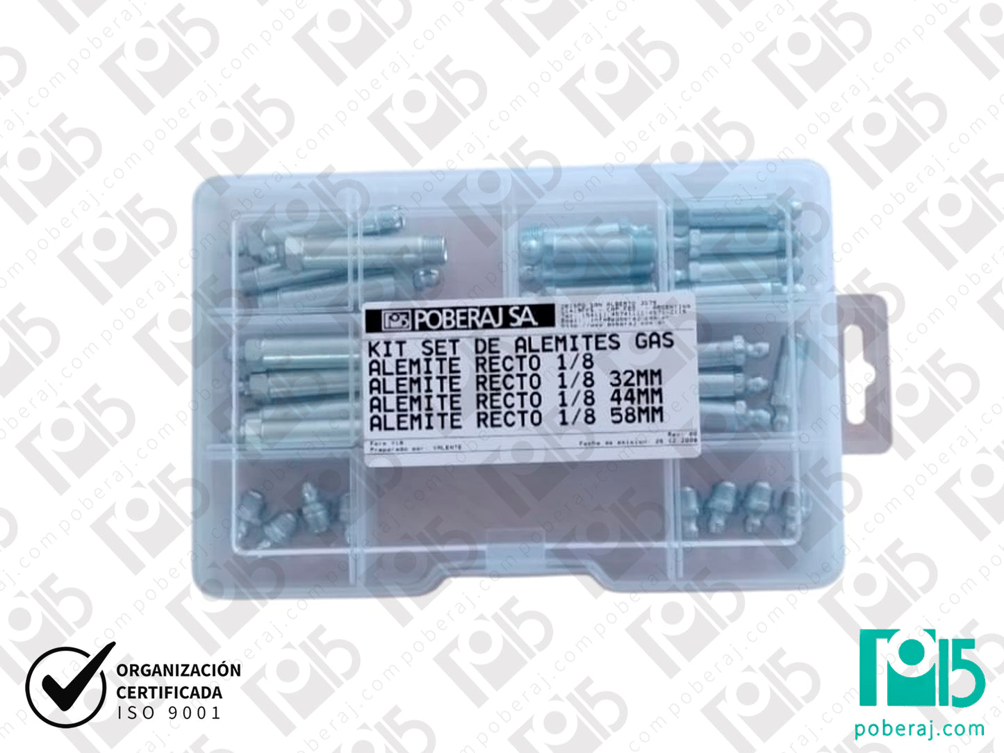 Kit Engrase / Lubricacion SET Alemites Rosca GAS