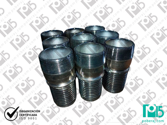 C0789 Conexion Racord Hidraulica Industrial para Manguera Sin Hexágono Con Nervio Rosca NPT