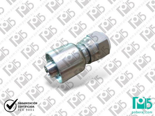 C8205 Conexión Hidráulica para Mangueras: Hembra Giratoria UNF - JIC 37º