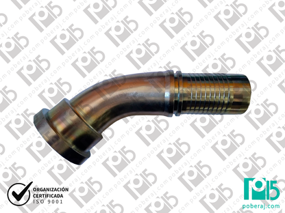Conexión RACORD para Prensar R12/R13/R15 ACOPLE CODO 45 CODE 62 * SERIE PESADA * Código C9637