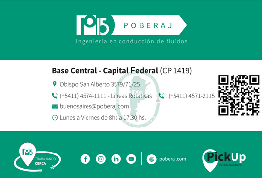 POBERAJ SA BASE DE SERVICIOS SUCURSALES CABA PRENSADO DE MANGUERAS CONEXIONES ACOPLES ACCESORIOS