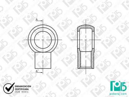 D0014 Unión orientable con Vástago